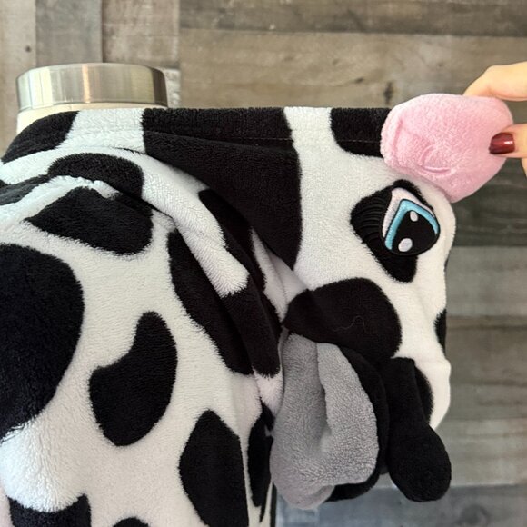 Spirit Halloween cow onesie costume adult large fleece loungewear trick or treat - Picture 3 of 10